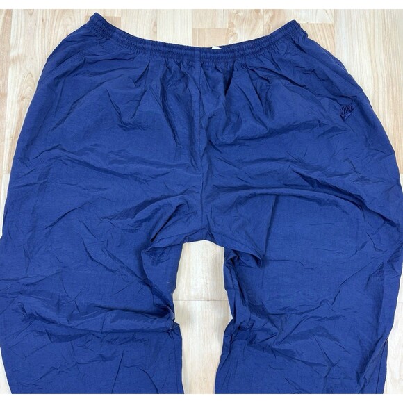 Vintage 80s 90s Nike Embroidered Track Pants / Sweatpants / Navy Blue / Size XL - Picture 3 of 10